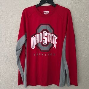 Men’s Campus Heritage Ohio State Longsleeve Shirt, Red, Large